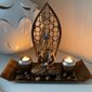 Budas figūras komplekts ar svečturiem cena un informācija | Sveces un svečturi | 220.lv