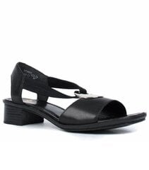 Sieviešu sandales Rieker, melnas cena un informācija | Sieviešu sandales | 220.lv