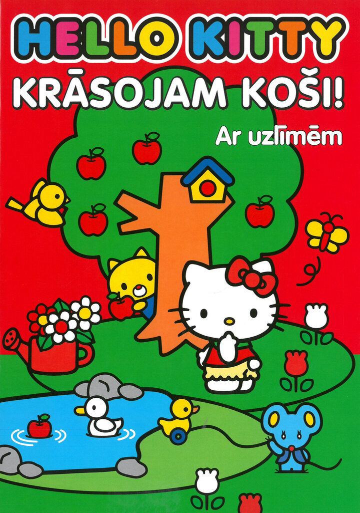 Hello Kitty. Krāsojam koši! Ar uzlīmem cena un informācija | Krāsojamās grāmatas | 220.lv