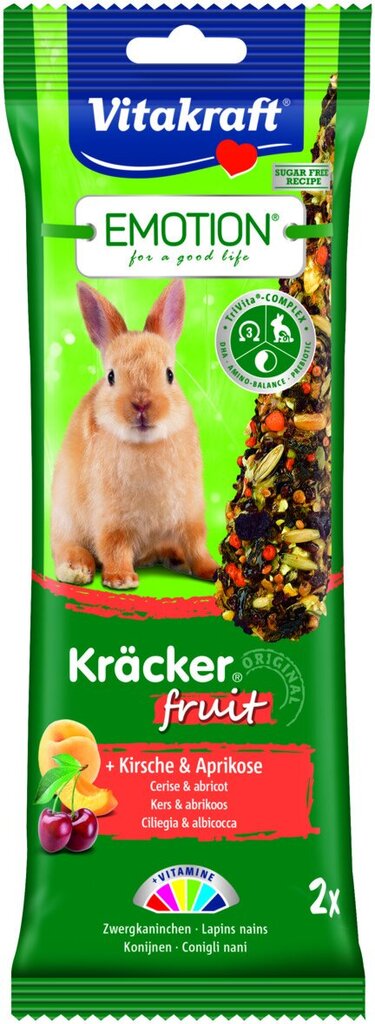 Vitakraft emotion kracker fruit 2 gab trušiem 2531477 цена и информация | Putnu barība | 220.lv