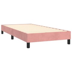 vidaXL atsperu gultas rāmis, rozā samts, 80x200 cm цена и информация | Кровати | 220.lv