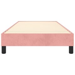 vidaXL atsperu gultas rāmis, rozā samts, 80x200 cm cena un informācija | Gultas | 220.lv