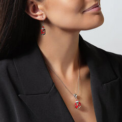 Lampglas Passionate Scarlet Passion auskari no Lampglas pērlēm ESA16 cena un informācija | Auskari | 220.lv