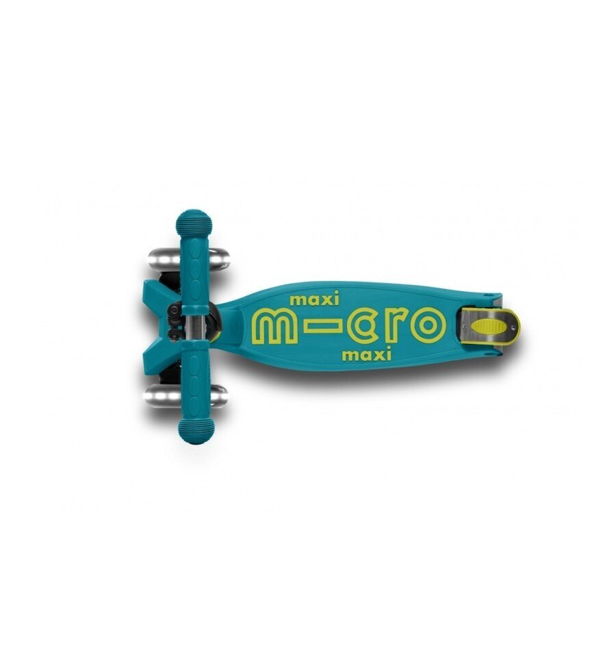 Saliekams LED skrejritenis Micro Maxi Deluxe, Petrol Green cena un informācija | Skrejriteņi | 220.lv