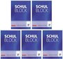 Brunnen 1052527 skolas bloks/Notepad (A4, 50 loksne, izklāta, ar rand līnijām, lineārā 27, perforēta, ar galvu pielīmēta, 70 g/m²) (5 bloki) cena un informācija | Burtnīcas un papīra preces | 220.lv