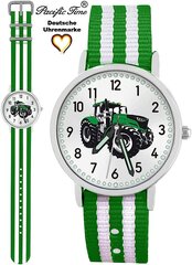 Pacific Time Детские наручные часы молодой трактор для детей зеленый трактор Детский автомобильный автомобиль. B09X1L1T8B цена и информация | Аксессуары для детей | 220.lv