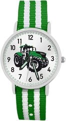 Pacific Time Детские наручные часы молодой трактор для детей зеленый трактор Детский автомобильный автомобиль. B09X1L1T8B цена и информация | Аксессуары для детей | 220.lv