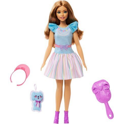 Lelle My First Barbie ar brūniem matiem cena un informācija | Rotaļlietas meitenēm | 220.lv