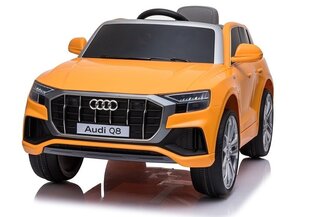 Audi Q8 Dzeltenais elektromobilis bērniem cena un informācija | Bērnu elektroauto | 220.lv