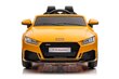 Audi TT RS, vienvietīgs elektromobilis bērniem, dzeltens cena un informācija | Bērnu elektroauto | 220.lv