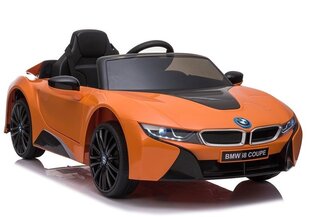Одноместный электромобиль BMW I8 JE1001, оранжевого цвета цена и информация | Электромобили для детей | 220.lv