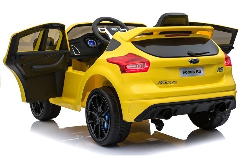 Ford Focus RS, vienvietīgs elektromobilis bērniem, dzeltens cena un informācija | Bērnu elektroauto | 220.lv