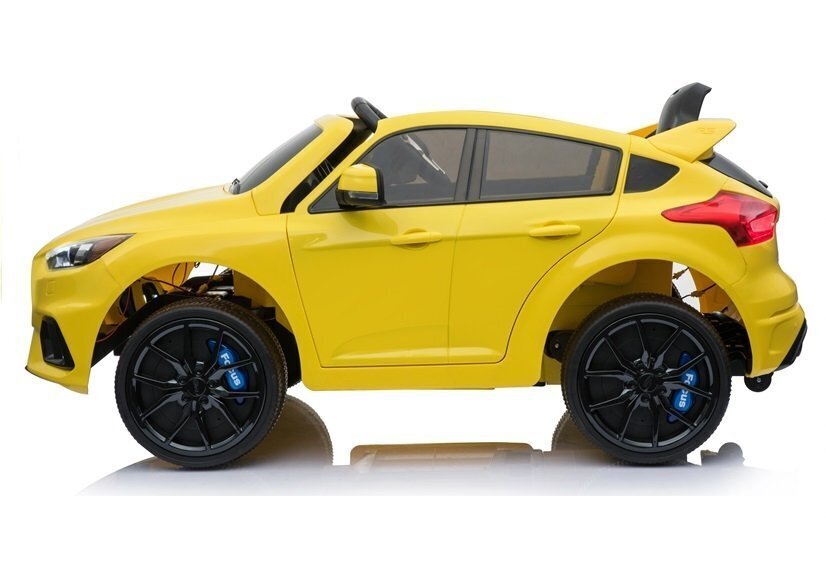 Ford Focus RS, vienvietīgs elektromobilis bērniem, dzeltens cena un informācija | Bērnu elektroauto | 220.lv