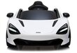 McLaren 720S vienvietīgs elektromobilis bērniem, balts cena un informācija | Bērnu elektroauto | 220.lv