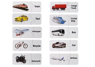 Mīklu - Transportlīdzekļi Skaitlis 10 angļu valodā cena un informācija | Attīstošās rotaļlietas | 220.lv