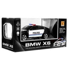 RC policijas auto BMW X6, 1:24 cena un informācija | Rotaļlietas zēniem | 220.lv