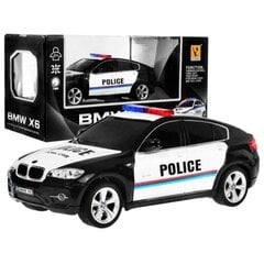 RC policijas auto BMW X6, 1:24 cena un informācija | Rotaļlietas zēniem | 220.lv