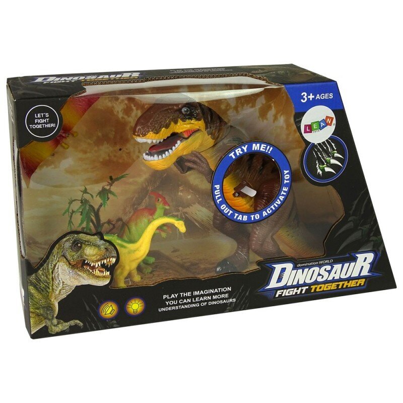 Dinozauru komplekts Tyrannosaurus Rex, Lean rotaļlietas cena un informācija | Rotaļlietas zēniem | 220.lv