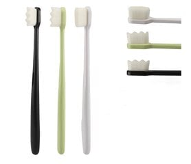 Nano zobu birstes maciņā, 3 gab., balta/melna/zaļa cena un informācija | Zobu pastas, birstes | 220.lv
