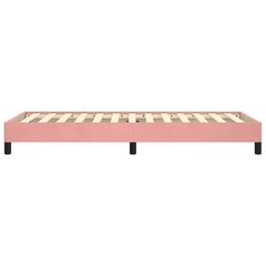 vidaXL gultas rāmis, rozā samts, 80x200 cm cena un informācija | Gultas | 220.lv