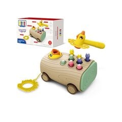 Prasmju spēle maziem bērniem Woopie Woodpecker Worm Hammer 3in1 cena un informācija | Rotaļlietas zēniem | 220.lv