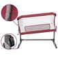 vidaXL bērnu gultiņa ar matraci, sarkans lina audums cena un informācija | Zīdaiņu gultas | 220.lv