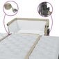 vidaXL bērnu gultiņa ar matraci, pelēkbrūns lina audums цена и информация | Zīdaiņu gultas | 220.lv