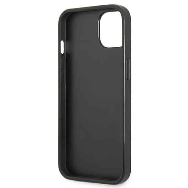 Vāciņš GUESS Saffiano 4G Small Metal Logo - Iphone 13 Mini , melns cena un informācija | Telefonu vāciņi, maciņi | 220.lv