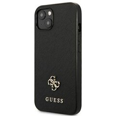 Vāciņš GUESS Saffiano 4G Small Metal Logo - Iphone 13 Mini , melns cena un informācija | Telefonu vāciņi, maciņi | 220.lv