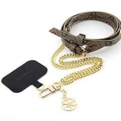 Guess Crossbody Strap PU 4G Chain with Charm Gold|Brown цена и информация | Держатели для телефонов | 220.lv