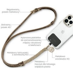 Guess Crossbody Strap PU 4G Chain with Charm Gold|Brown цена и информация | Держатели для телефонов | 220.lv