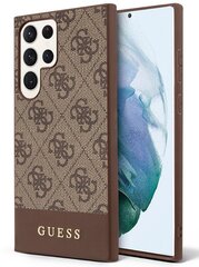 Oriģināls vāciņš GUESS Stripe Collection - Samsung Galaxy S23 Ultra, brūns cena un informācija | Telefonu vāciņi, maciņi | 220.lv