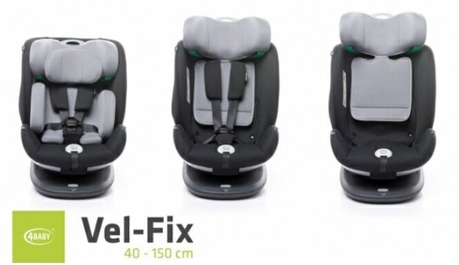 Mašīnas sēdeklis 4Baby Vel-Fix, 0-36 kg, red cena un informācija | Autokrēsliņi | 220.lv