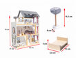 Leļļu māja, koka MDF + mēbeles, 78 cm цена и информация | Rotaļlietas meitenēm | 220.lv