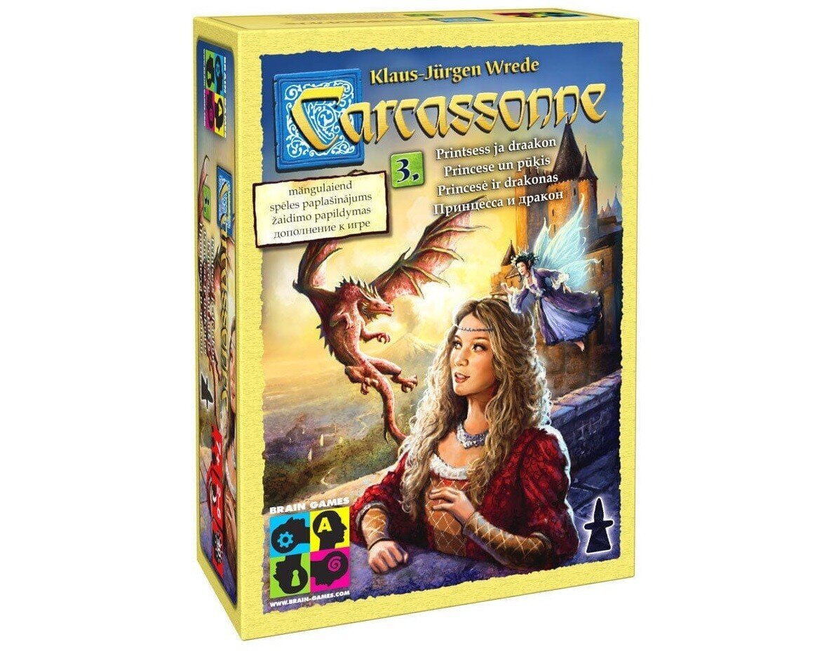 Spēle Carcassonne 3: Princese un pūķis | LT/LV/EE/RU cena un informācija | Galda spēles | 220.lv