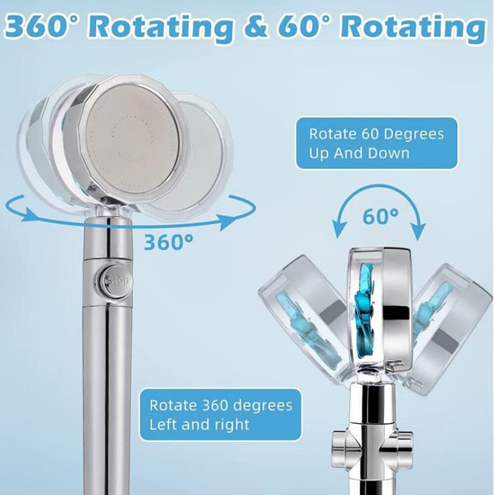 88 caurumu 360° grozāms dušas uzgalis; 88 caurumu 360° grozāma dušas klausule; 88 holes 360° rotating shower nozzle, LIVMAN H10 цена и информация | Dušas komplekti un paneļi | 220.lv