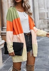 ZIYYOOHY sieviešu jaka, gaiši zaļa/oranža cena un informācija | Sieviešu džemperi | 220.lv