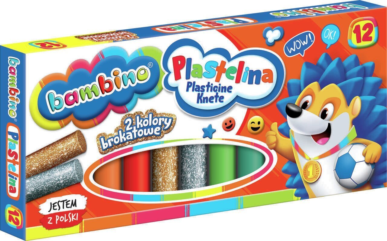 Bambino Classic plastilīns, 12 krāsas цена и информация | Modelēšanas un zīmēšanas piederumi | 220.lv