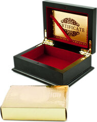 Zelta plastmasas kārtis dekoratīvā kastē cena un informācija | Azartspēles, pokers | 220.lv
