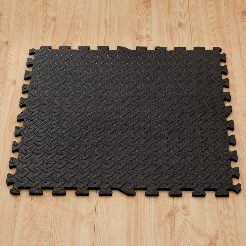 Puzles paklājs bērniem, melns, 60x60 cm, 4 gab. цена и информация | Rotaļlietas zīdaiņiem | 220.lv