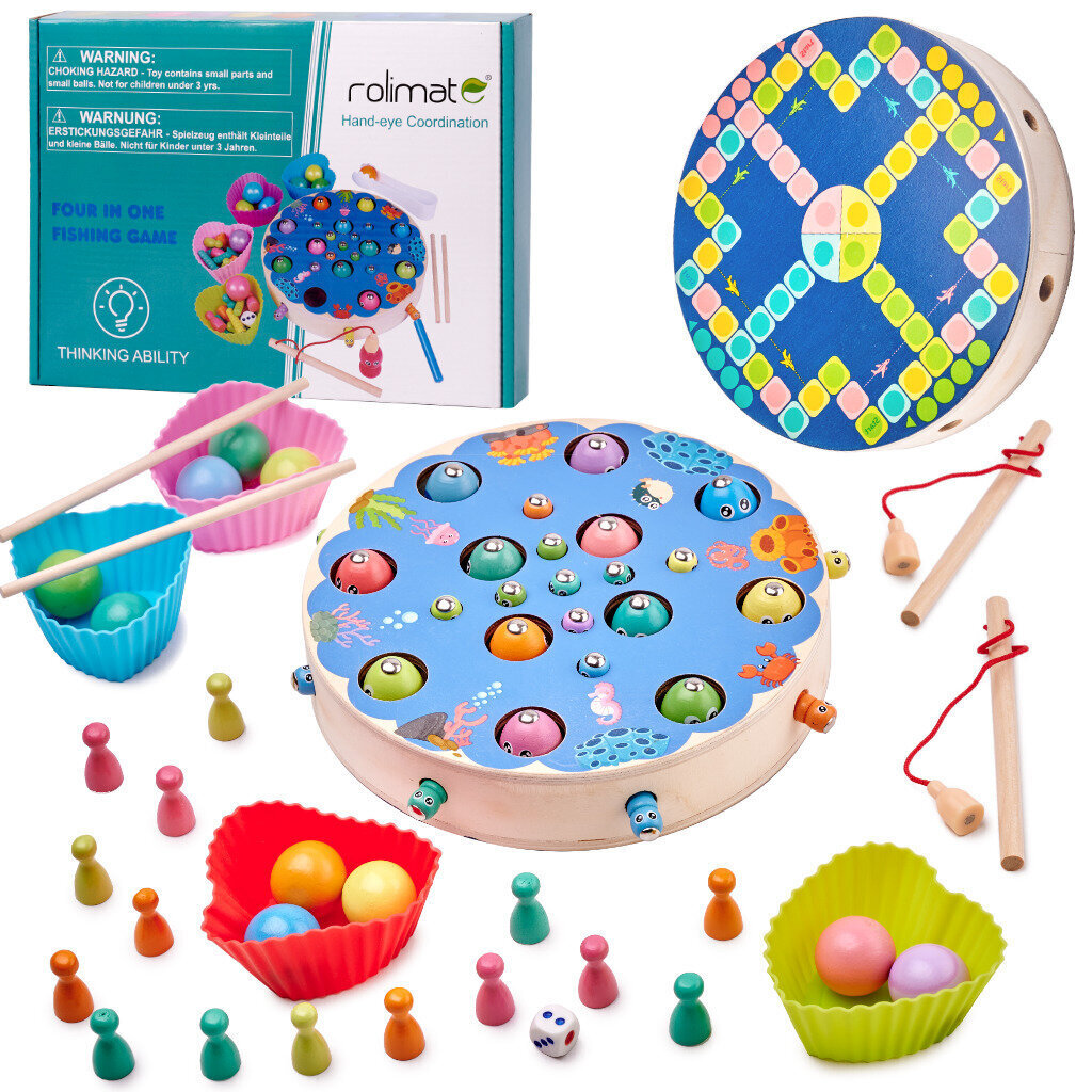 Ģimenes spēles makšķerēšana Montessori цена и информация | Attīstošās rotaļlietas | 220.lv
