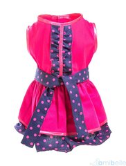 Amibelle punktiņu kleita, XXS, rozā cena un informācija | Apģērbi suņiem | 220.lv