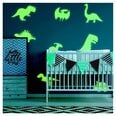 Светоотражающие наклейки на стену Динозавры Светящиеся в темноте стикеры Декор для детской комнаты - 40 шт. (15 см)