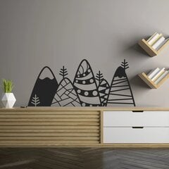 Melna raksta kalnu vinila sienas uzlīme bērnu istabas interjera dekors - 200 x 86 cm cena un informācija | Dekoratīvās uzlīmes | 220.lv