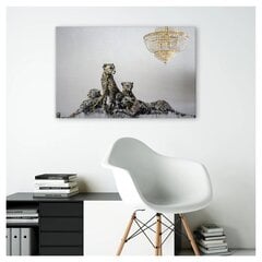 Pie sienas apdrukāts audekls ar leoparda interjera dekoru - 120 x 78 cm цена и информация | Картины | 220.lv