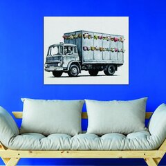 Sienas apdruka Audekls Banksy Graffiti Animal Truck interjera dekors - 100 x 60 cm цена и информация | Картины | 220.lv