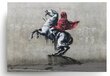 Sienas apdruka Audekls Banksy Graffiti Napoleon on Horse interjera dekors - 100 x 71 cm цена и информация | Gleznas | 220.lv