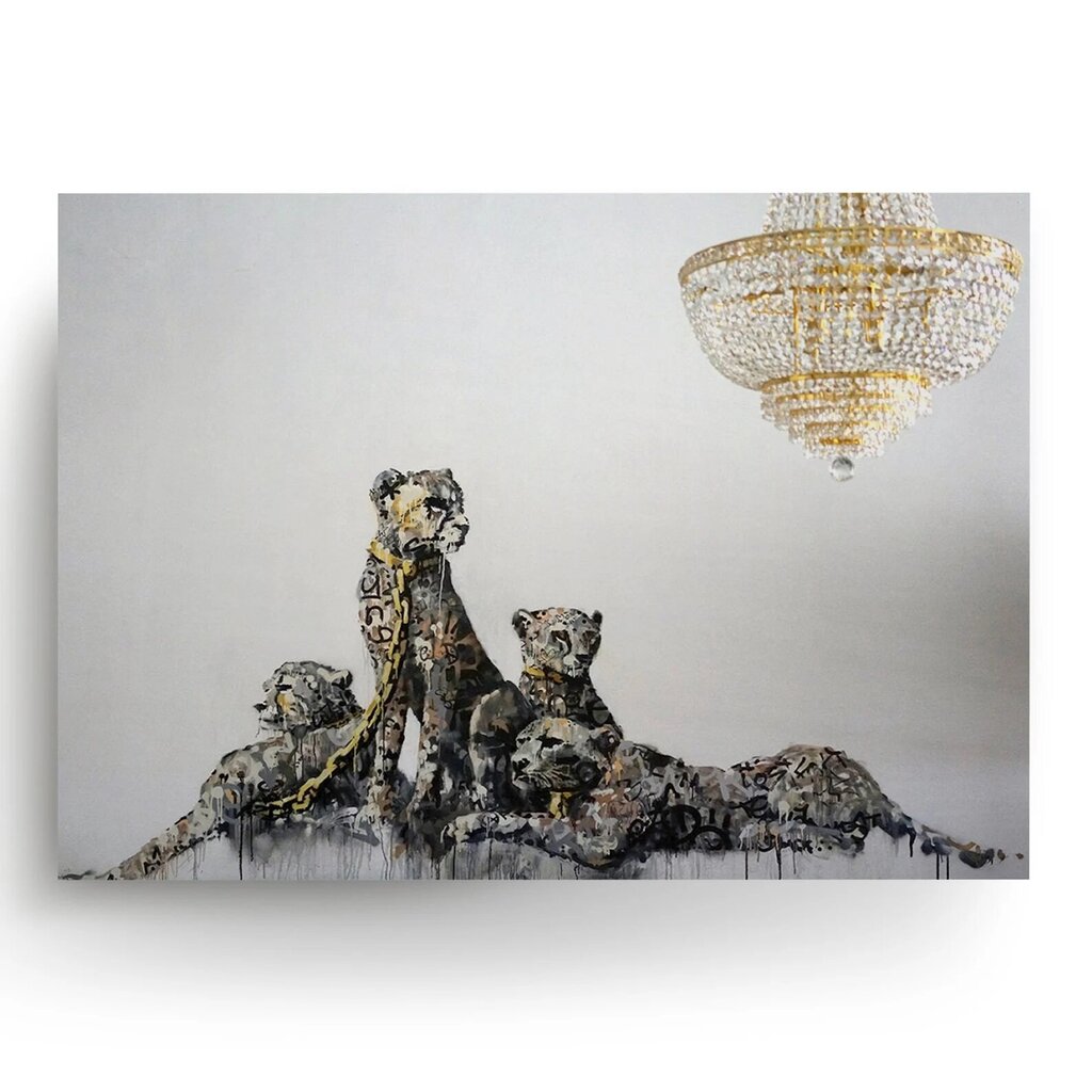 Sienas plakāts ar Leopards interjera dekoru - 120 x 81 cm цена и информация | Gleznas | 220.lv