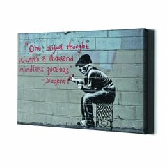 Настенный плакат Banksy граффити Цитата Диогена Декор интерьера - 78 х 55 см цена и информация | Картины | 220.lv