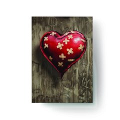 Настенный плакат Граффити воздушный шар в форме сердца - Декор интерьера - 78 х 55 см цена и информация | Картины | 220.lv